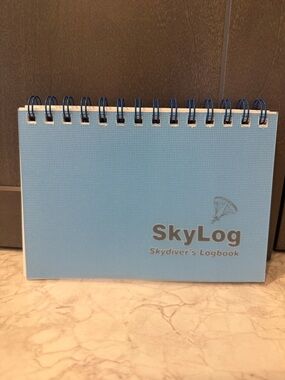 Skydiver's Spiral-Bound Logbook